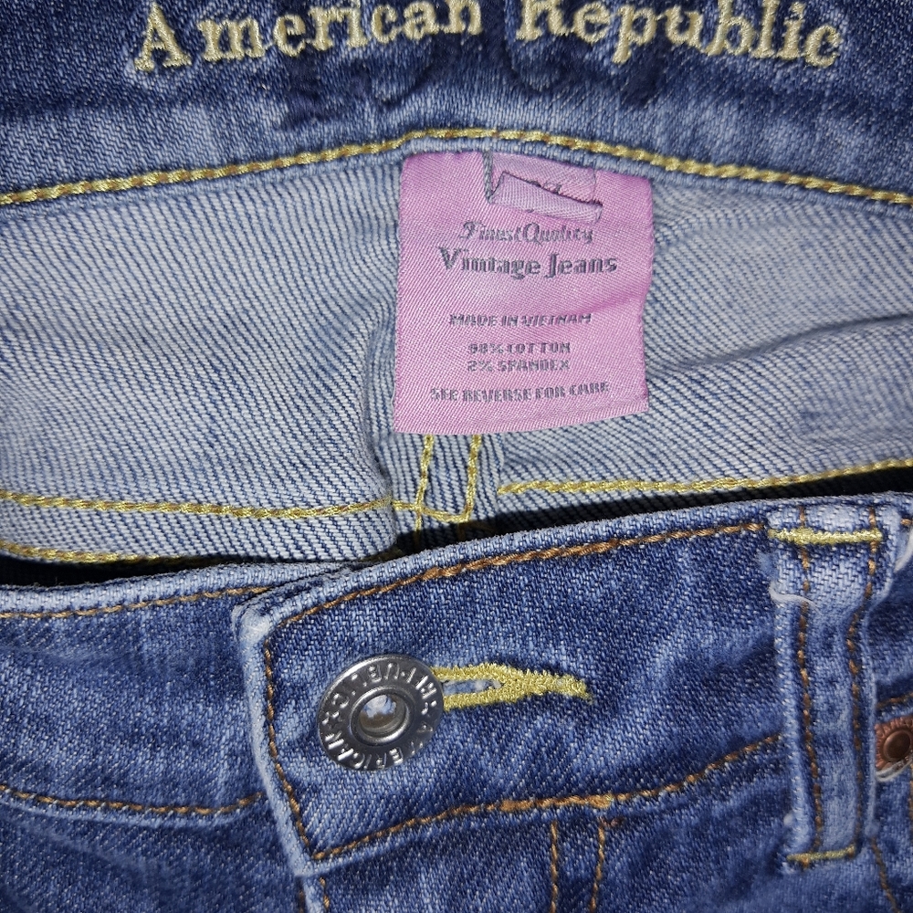 AMERICAN REPUBLIC VINTAGE  STRETCH JEANS - Picture 3 of 8